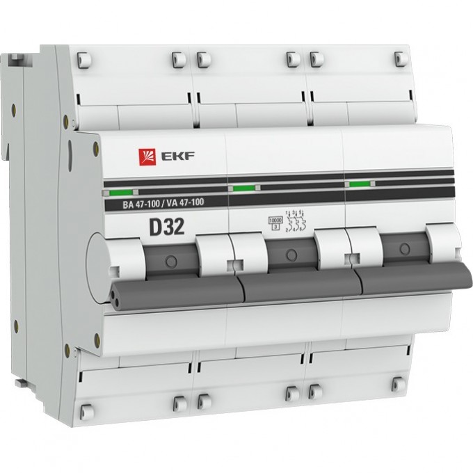 Автоматический выключатель EKF PROXIMA 3P 32А (D) 10kA ВА 47-100 mcb47100-3-32D-pro Автоматический выключатель EKF PROXIMA 3P 32А (D) 10kA ВА 47-100 mcb47100-3-32D-pro