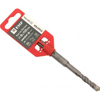 Бур по бетону EKF MASTER SDS-plus 8х110 мм (2 резца) (4S спираль) Бур по бетону EKF MASTER SDS-plus 8х110 мм (2 резца) (4S спираль)