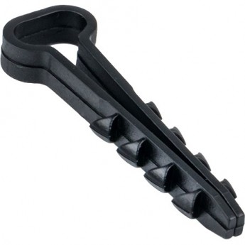 Дюбель-хомут EKF PROxima для плоского кабеля 5х10 мм черный, 50 шт