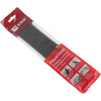 Хомут гибкий EKF (20 шт.) черный FlexSTRAP Хомут гибкий EKF (20 шт.) черный FlexSTRAP
