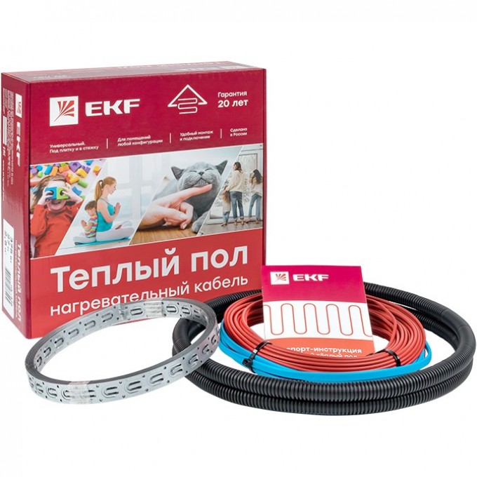Кабельный тёплый пол EKF PROXIMA 225Вт 16 м 1,5 м2 nk-225 Кабельный тёплый пол EKF PROXIMA 225Вт 16 м 1,5 м2 nk-225