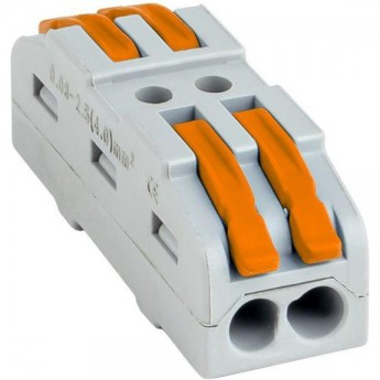 Клемма строительно-монтажная EKF PROXIMA СМК проходная 222-422 2п 0.08-4кв.мм (уп.25шт)