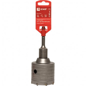Коронка буровая EKF MASTER по бетону с оснасткой TCT-68 М22 SDS-plus