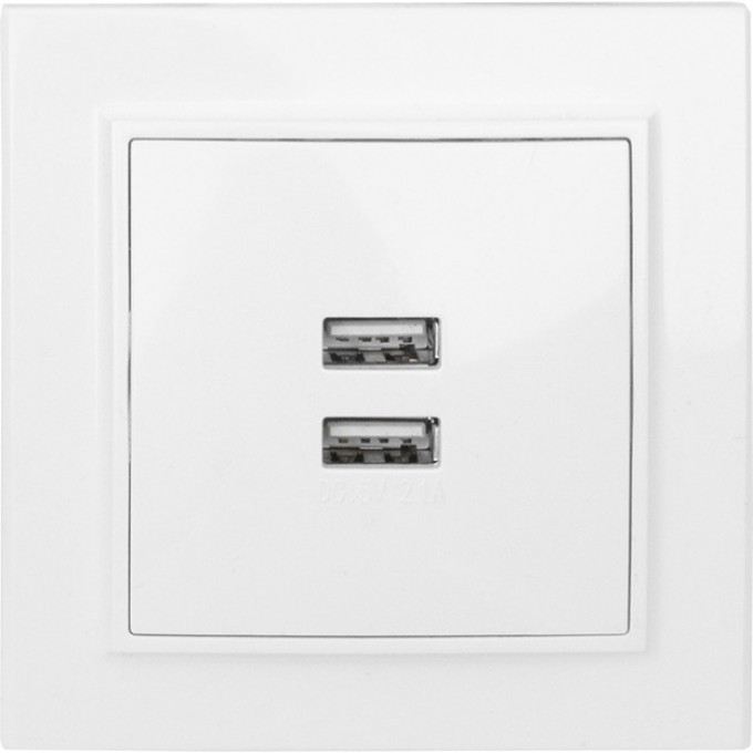 Розетка USB 2-мест. EKF BASIC МИНСК СП 2,1А белая ERR-2USB-100 Розетка USB 2-мест. EKF BASIC МИНСК СП 2,1А белая ERR-2USB-100